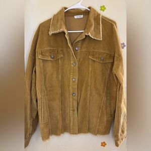 14. La Miel Oversized Corduroy Shacket W/Pockets
